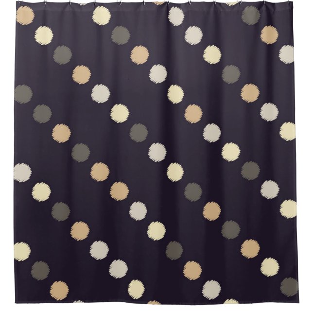 Polka dot seamless pattern. Scribble texture. Text (Front)