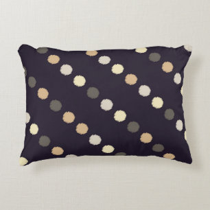 Polka dot seamless pattern. Scribble texture. Text Accent Pillow