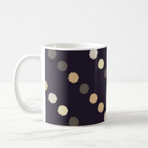 Polka dot seamless pattern. Scribble texture. Text Coffee Mug