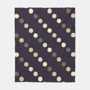 Polka dot seamless pattern. Scribble texture. Text Fleece Blanket