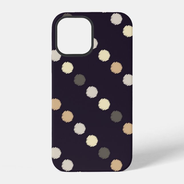 Polka dot seamless pattern. Scribble texture. Text iPhone Case (Back)