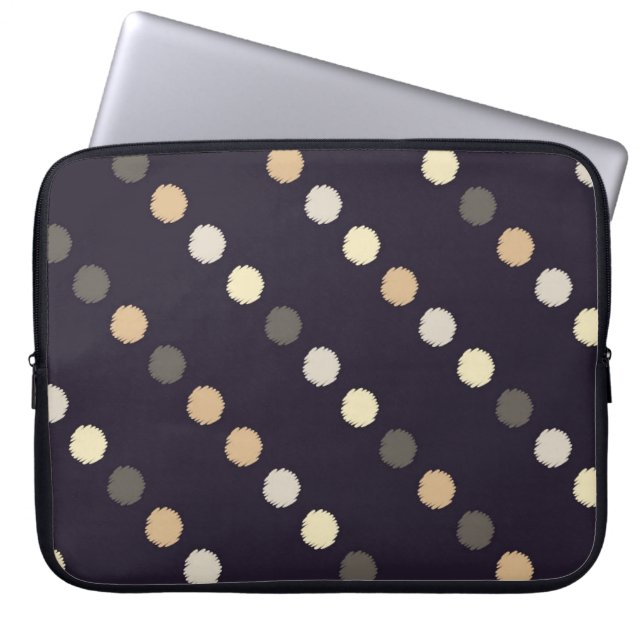Polka dot seamless pattern. Scribble texture. Text Laptop Sleeve (Front)