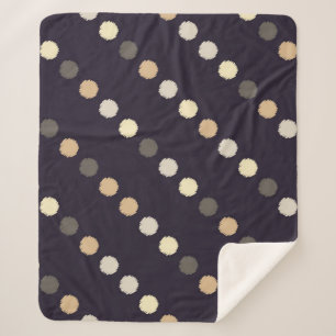 Polka dot seamless pattern. Scribble texture. Text Sherpa Blanket