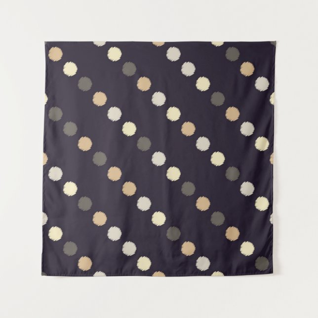 Polka dot seamless pattern. Scribble texture. Text Tapestry (Front)