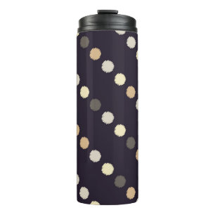Polka dot seamless pattern. Scribble texture. Text Thermal Tumbler