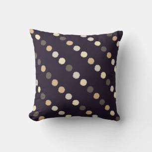 Polka dot seamless pattern. Scribble texture. Text Throw Pillow