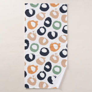 Polka dot seamless pattern. Vintage illustration. Bath Towel