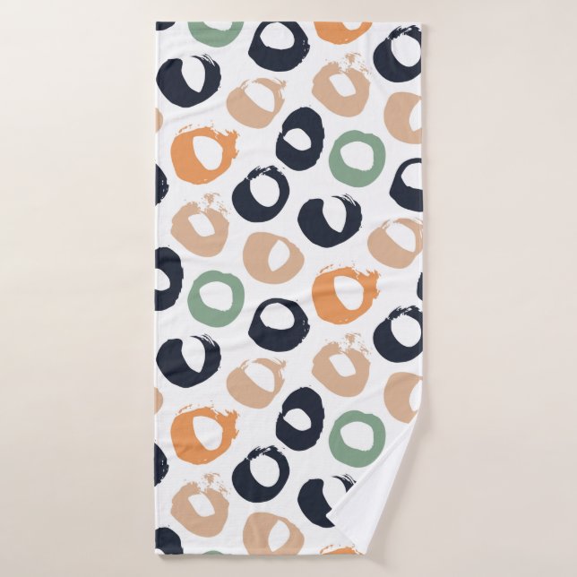 Polka dot seamless pattern. Vintage illustration.  Bath Towel (Bath Towel)