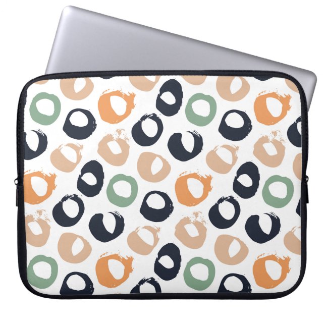 Polka dot seamless pattern. Vintage illustration.  Laptop Sleeve (Front)