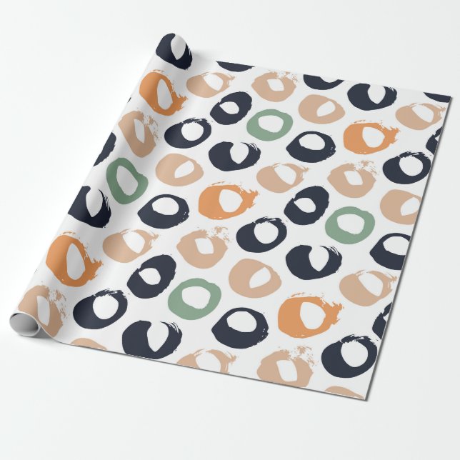 Polka dot seamless pattern. Vintage illustration.  Wrapping Paper (Unrolled)