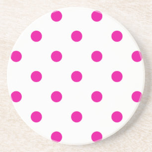Polka Dot Series---Pink & White coaster