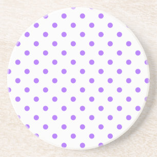 Polka Dot Series---Purple & White coaster