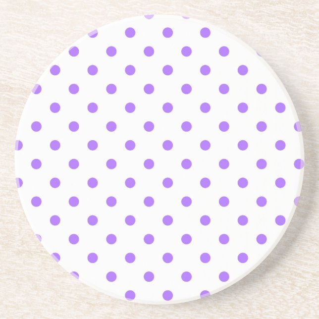 Polka Dot Series---Purple & White coaster (Front)
