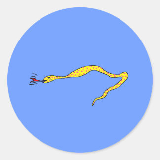Polka Dot Snake Classic Round Sticker