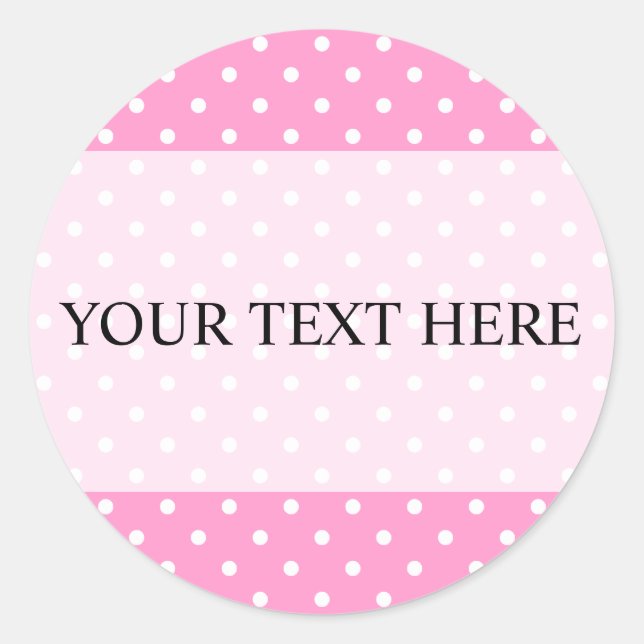 Polka dot stickers with custom background colour (Front)
