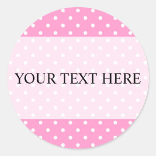 Polka dot stickers with custom background colour