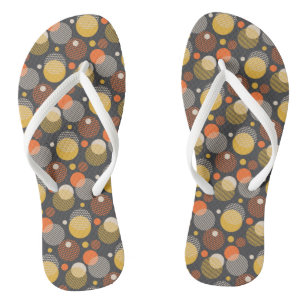 Polka Dot Stripe Pattern Flip Flops