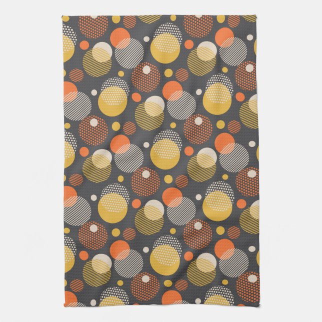 Polka Dot Stripe Pattern Kitchen Towel (Vertical)