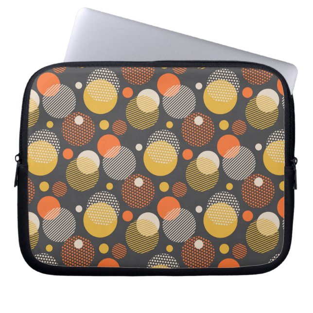 Polka Dot Stripe Pattern Laptop Sleeve (Front)
