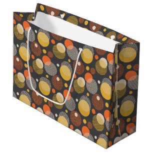 Polka Dot Stripe Pattern Large Gift Bag