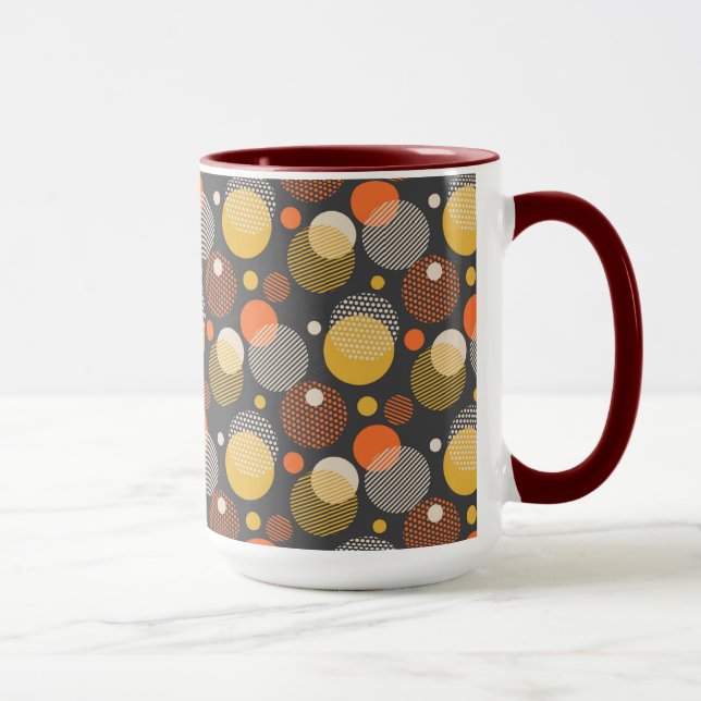 Polka Dot Stripe Pattern Mug (Right)