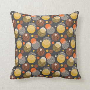 Polka Dot Stripe Pattern Throw Pillow