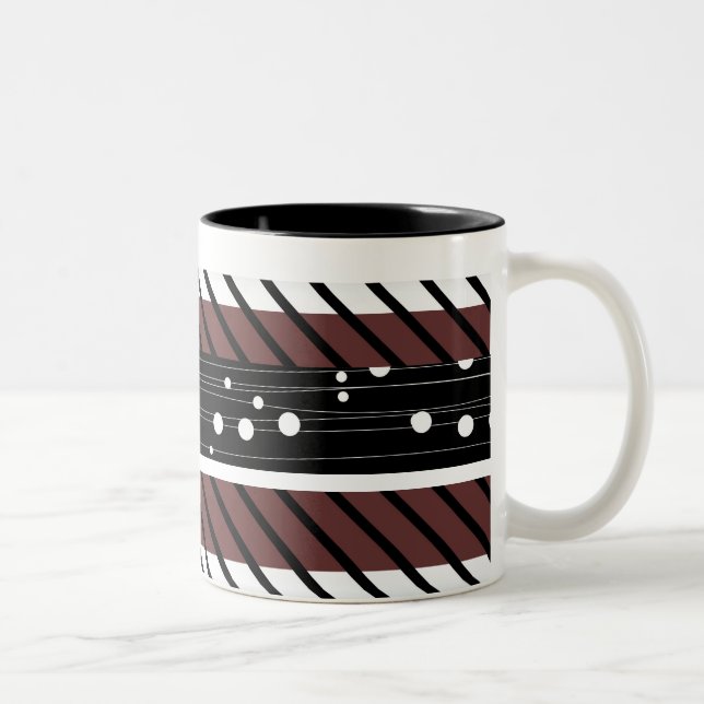 Polka Dot, striped, Retro pattern coffee mug (Right)