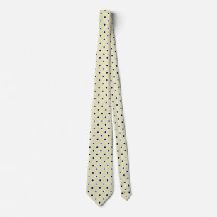 Polka Dot Ties For Men   Brass Yellow And Blue Tie