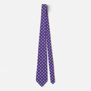 Polka Dot Ties Purple Gold Colours Design Pattern