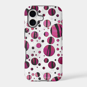 Polka Dot Tiger Hot Pink and Black Print