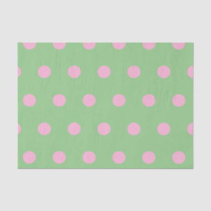 Polka Dot Tissue Paper (Sage Green & Pastel Pink)