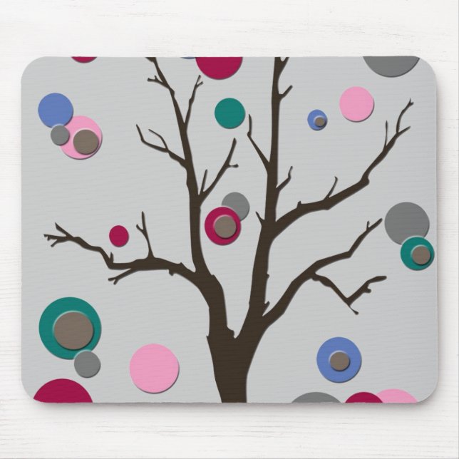 Polka Dot Tree Mouse Pad (Front)