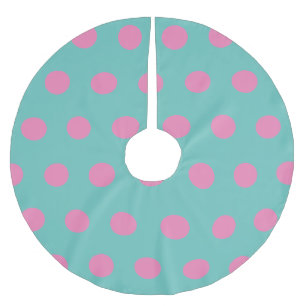 Polka Dot Tree Skirt (Aqua & Pink)
