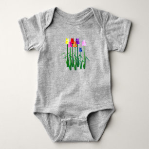 Polka Dot Tulips Baby Bodysuit