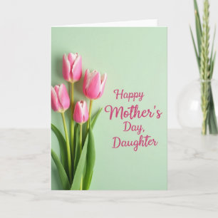Polka Dot Tulips Mothers Day Card