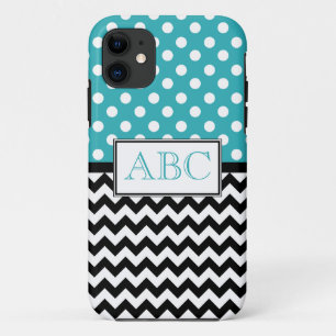 Polka Dot Turquoise & Chevron iPhone 5 Case