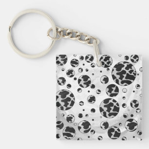 Polka Dot Vache noir et blanc