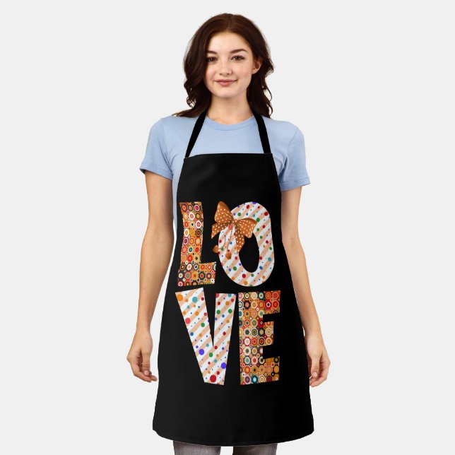 Polka Dot Valentine's Day Apron (Worn)