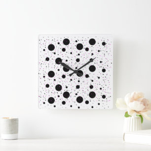 Polka Dot Wall Clock – Modern Home Decor