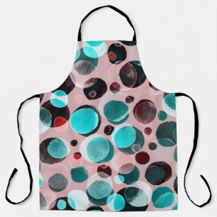 Polka dot watercolor, abstract pattern. apron