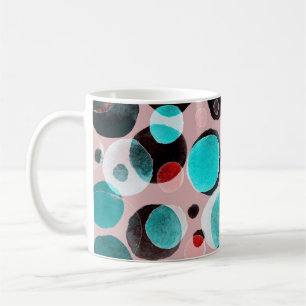 Polka dot watercolor, abstract pattern. coffee mug