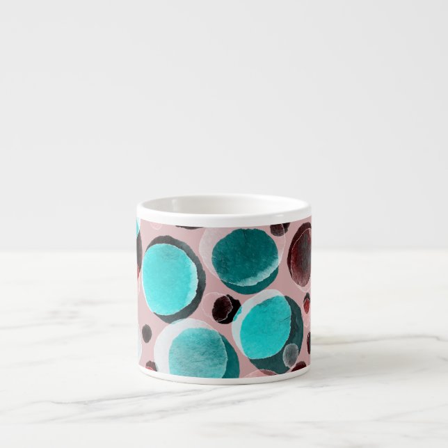 Polka dot watercolor, abstract pattern. espresso cup (Front)