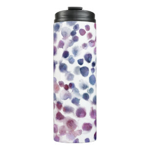 Polka Dot Watercolor: Geometric Seamless. Thermal Tumbler