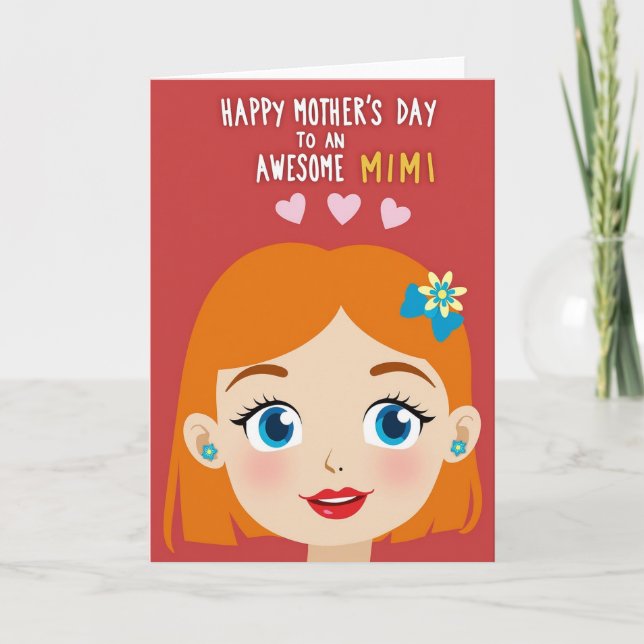 Polka Dot Womans Loving Card (Front)