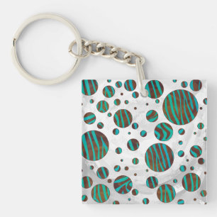 Polka Dot Zebra Brown et Turquoise