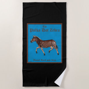 Polka Dot Zebra English Pub Beach Towel