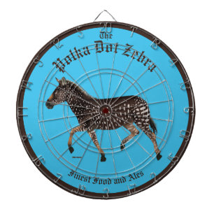 Polka Dot Zebra English Pub Dartboard
