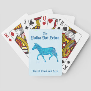 Polka Dot Zebra English Pub Playing Cards