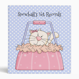 Polka Dots and Cat Vet Records Binder