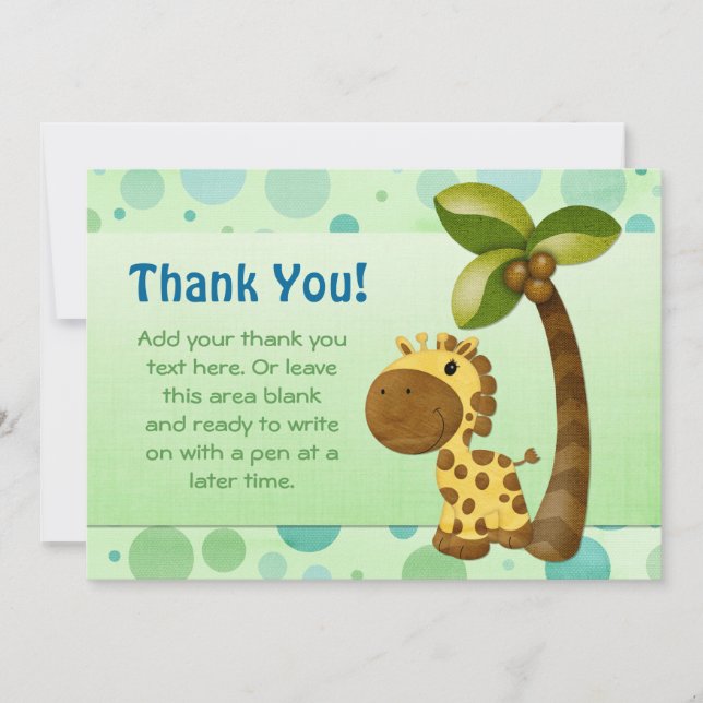 Polka Dots and Giraffe - Thank You (Front)